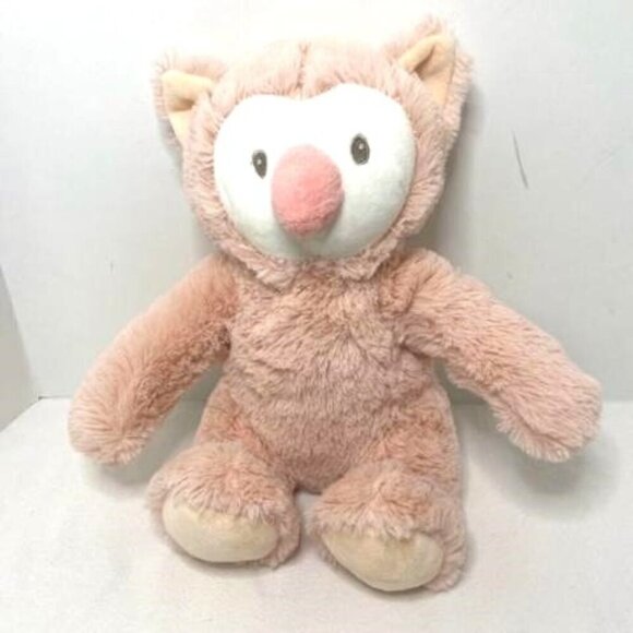 Silver One Pink Owl Bird Bear Stuffed Animal Plush Toy - Picture 1 of 8